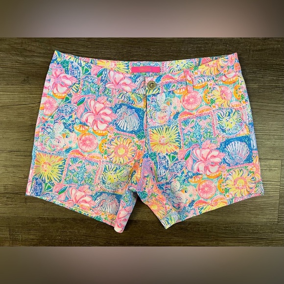 Lilly Pulitzer Patch My Drift Callahan Shorts Size 4 NWT H3 - Picture 2 of 9